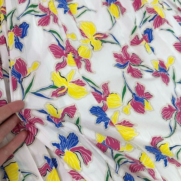 Banana Republic Skirt Womens Medium Pleated Floral Flowy Midi Career Formal - Picture 5 of 8